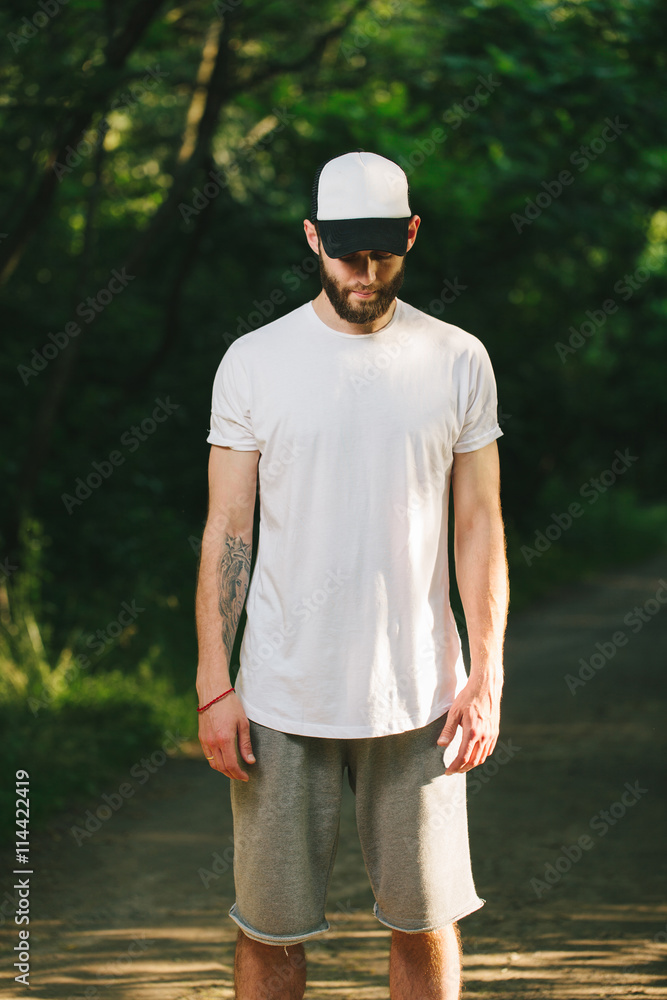white blank t-shirt with space for your logo white blank t-shirt with space for your logo