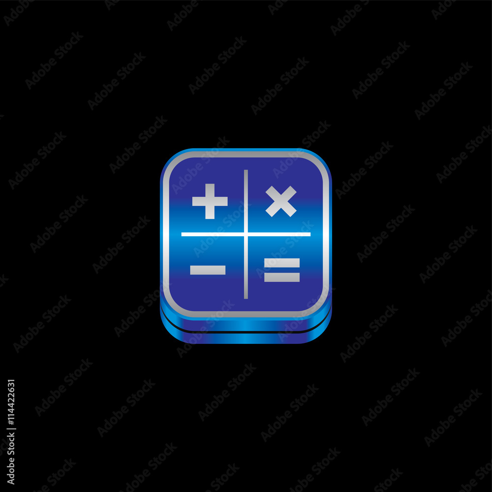 blue metal plate theme icon button blue metal plate theme icon button