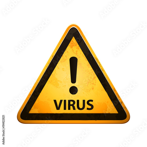 virüs danger sign