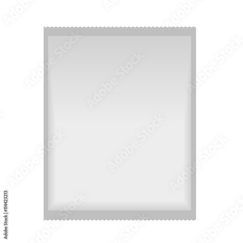 Blank Sachet, isolated on white
