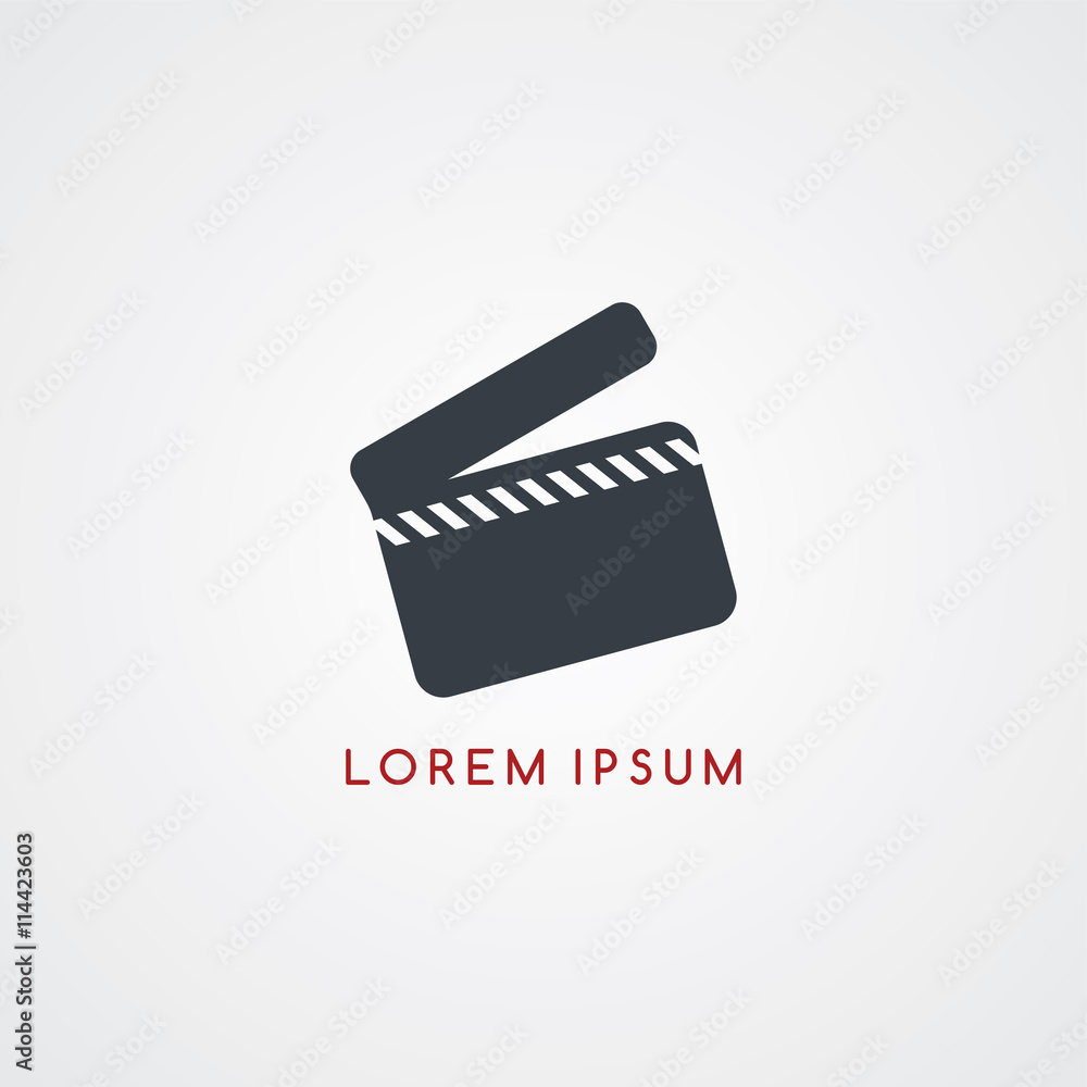 Naklejka premium movie icon sign logotype