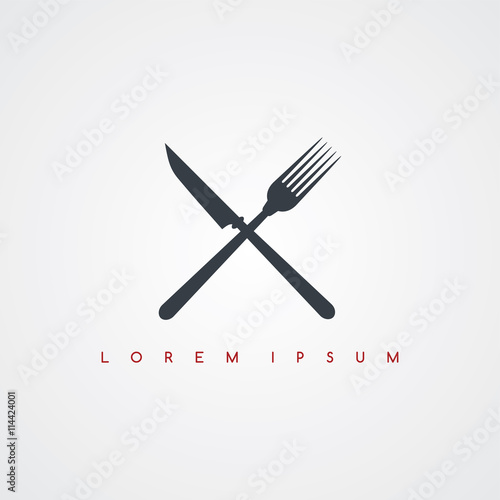 restaurant theme icon sign logotype