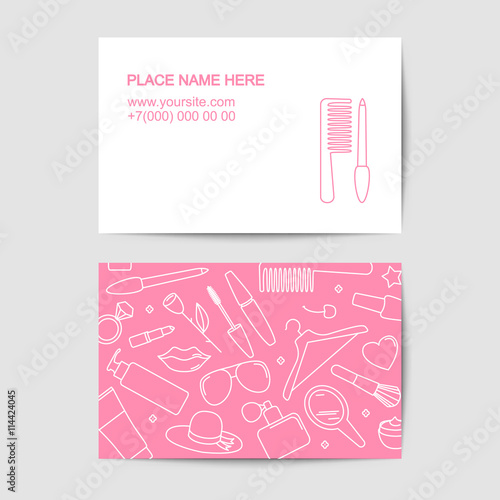 visit card template of beauty salon