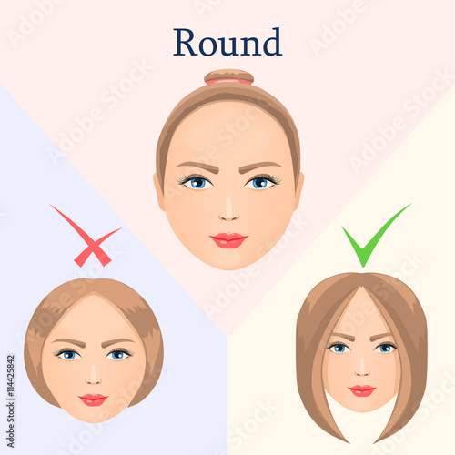 Hairstyle for round face
