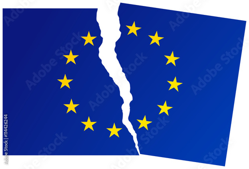 Broken Flag of European Union