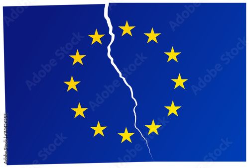 Broken Flag of European Union