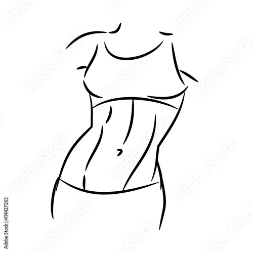 Fit woman body illustration vector