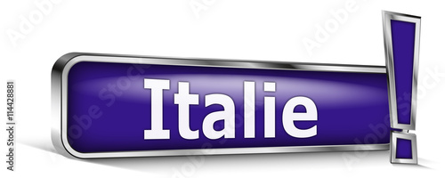 Italie sur panneau bleu