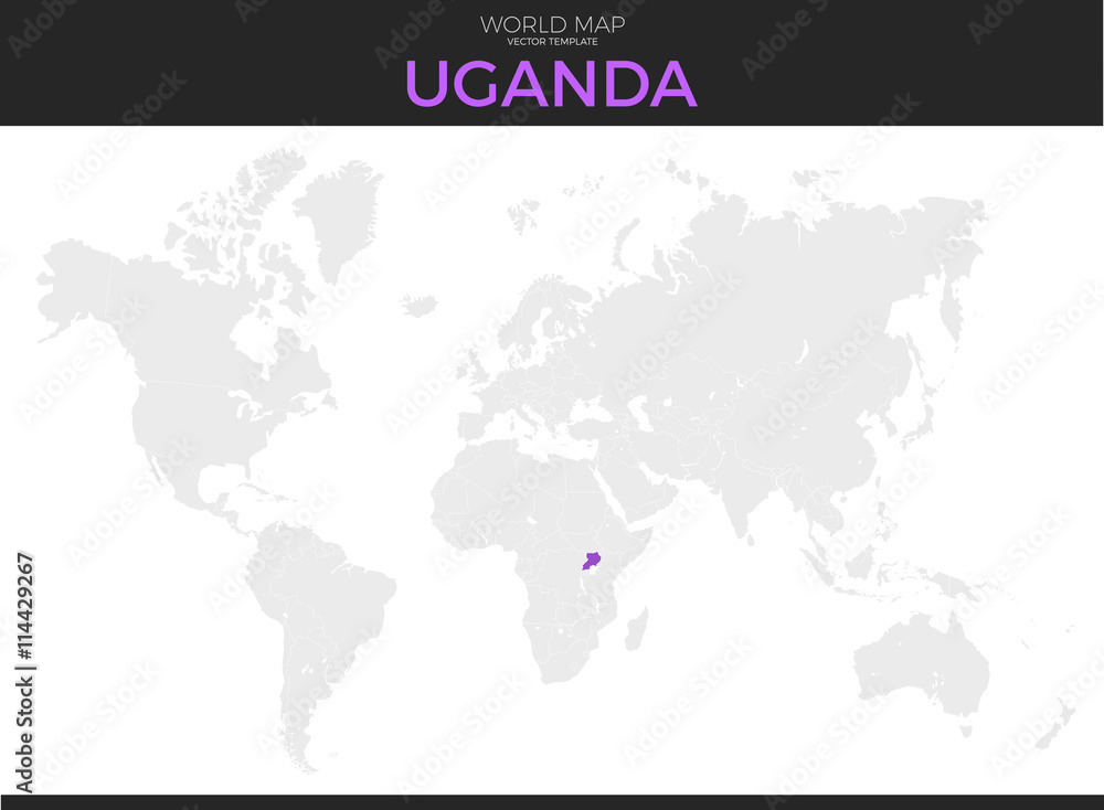 Republic of Uganda Location Map