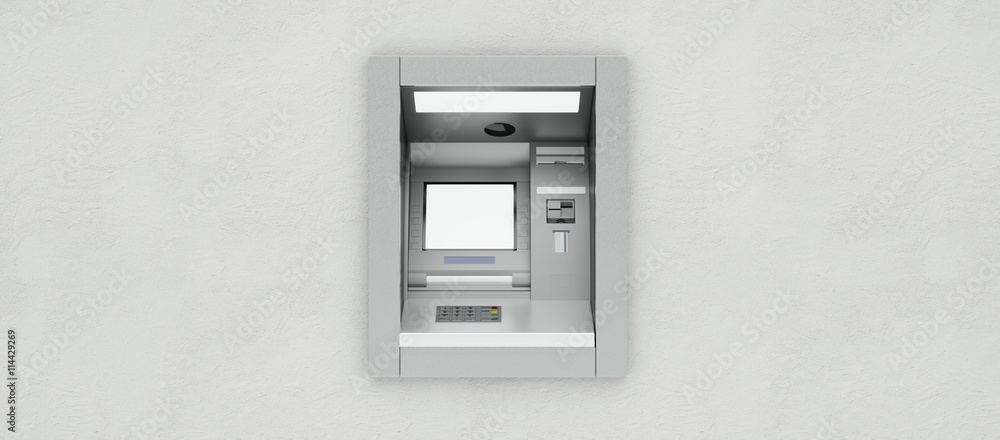Geld abheben an einem Geldautomaten Geld abheben an einem Geldautomaten