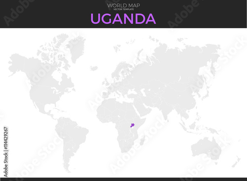 Republic of Uganda Location Map