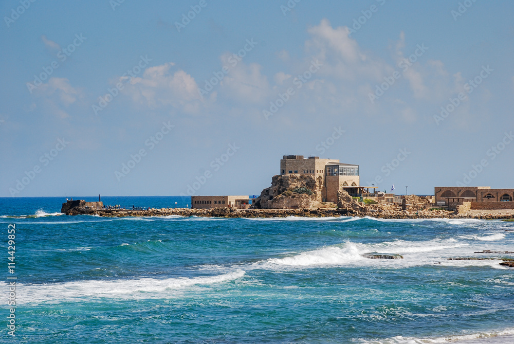 Caesarea Maritima harbor. Israel Caesarea Maritima harbor. Israel