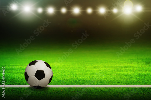Soccer ball on green stadium © 24Novembers