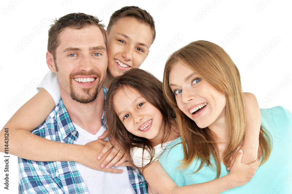 portrait of happy family