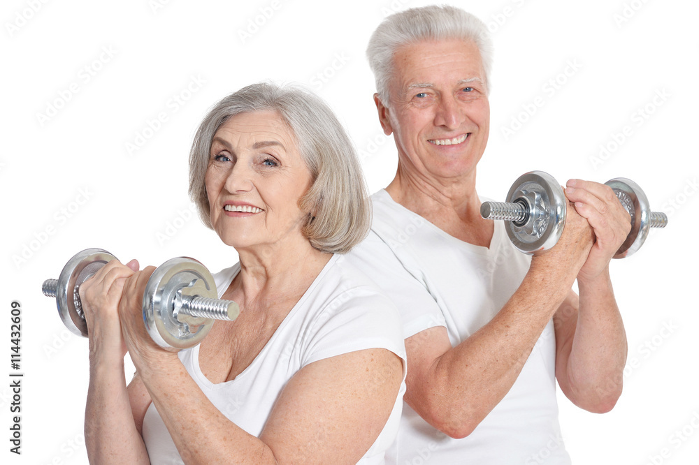 Portrait of Senior Couple Exercising Portrait of Senior Couple Exercising