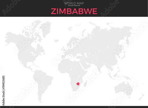 Republic of Zimbabwe Location Map
