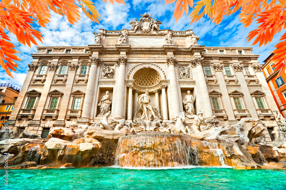 The Famous Trevi Fountain , rome, Italy.