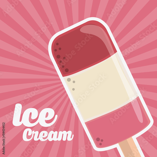 Vintage ice cream. Dessert design. Vector graphic