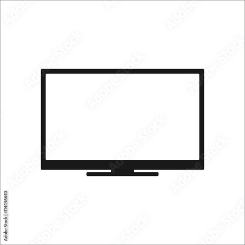 Modern tv lcd simple icon on background
