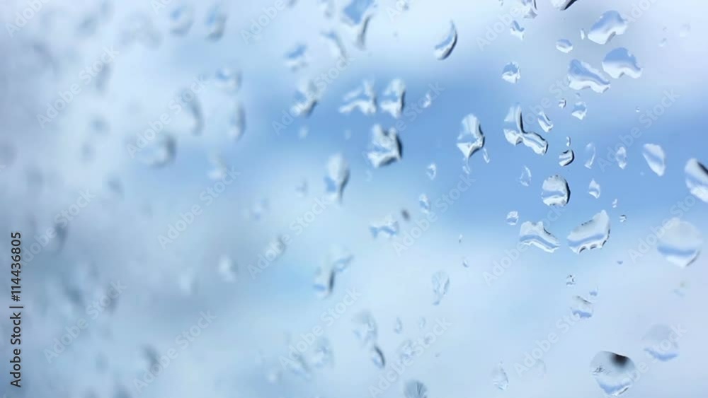 Rain Drops on Glass Window Rain Drops on Glass Window