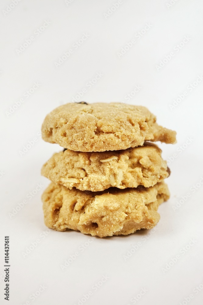 Stack of oatmeal raisin cookies Stack of oatmeal raisin cookies