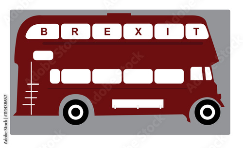 english bus with brexit