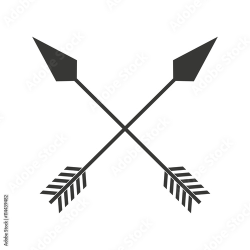 indian arrow cross isolated icon design