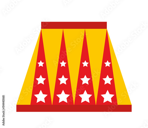 animal circus podium isolated icon design