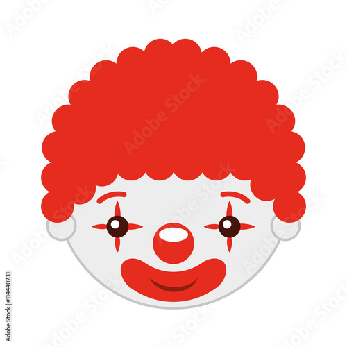 clown head isolated icon design