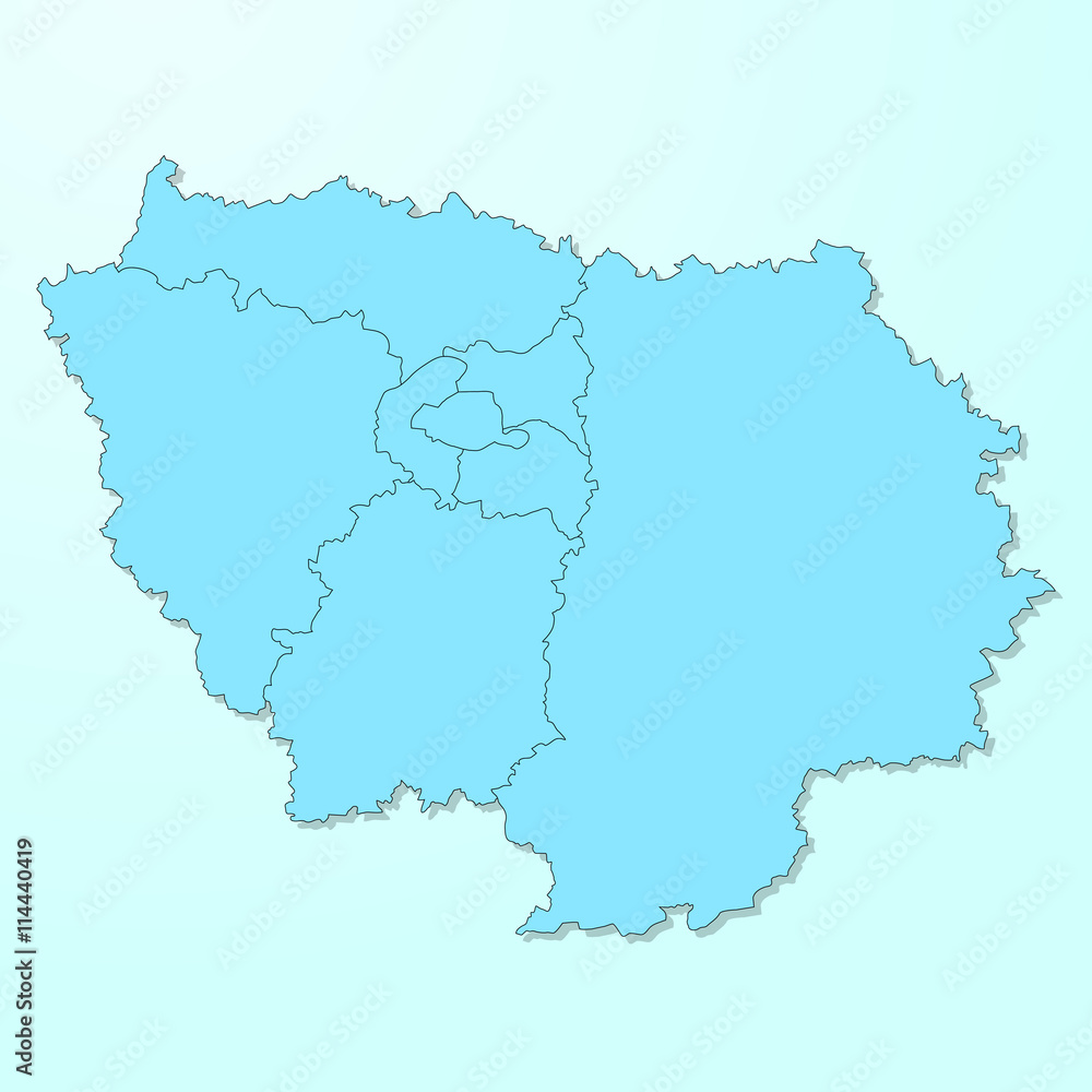 Paris Isle blue map on degraded background vector