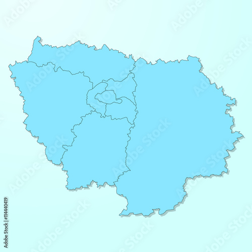 Paris Isle blue map on degraded background vector