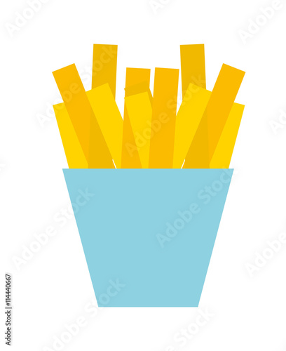 french fries isolated icon design