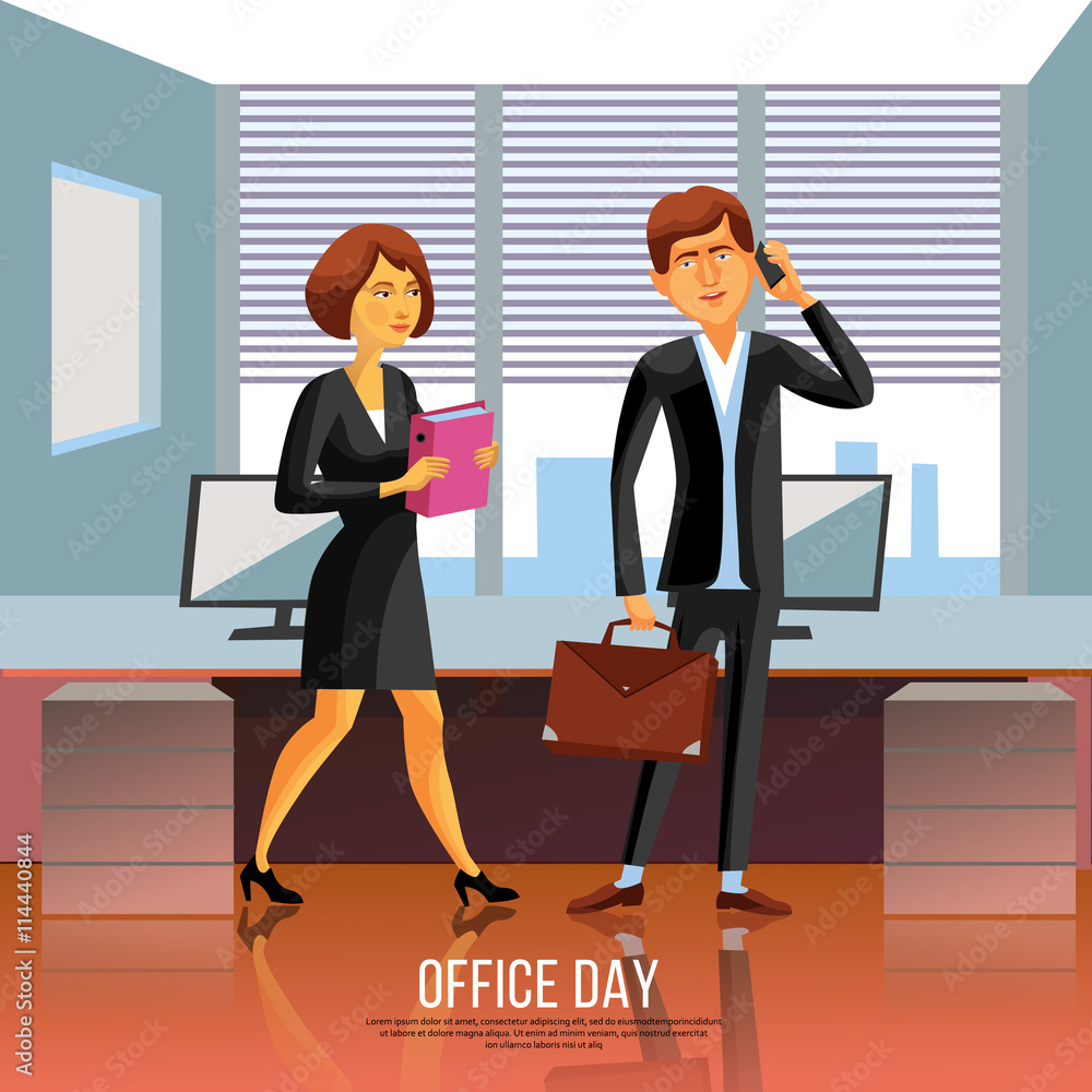 Obraz premium Office People Poster