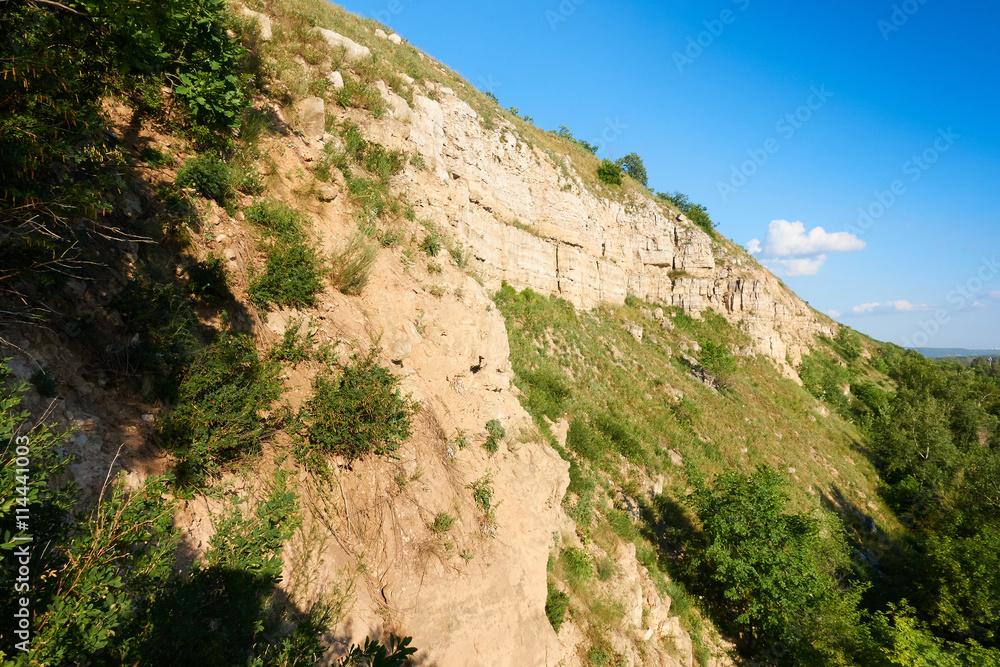 Nice view of the mountain range. Russia.