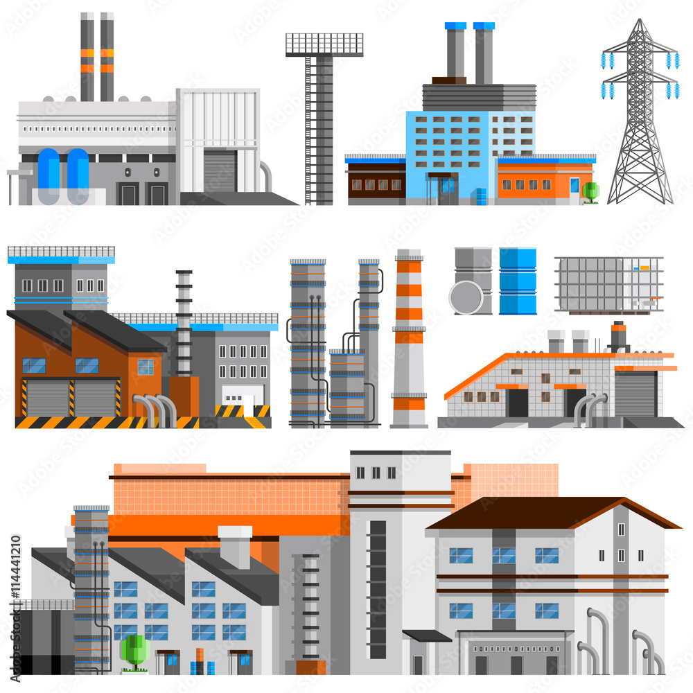 Industrial Buildings Orthogonal Set