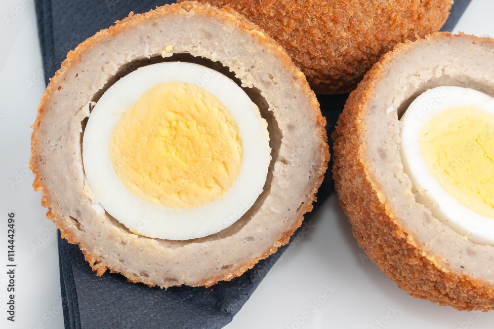 Scotch eggs a hard boiled egg wrapped in sausage meat Scotch eggs a hard boiled egg wrapped in sausage meat