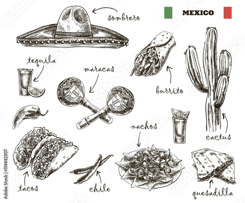 cuisine and souvenirs of Mexico