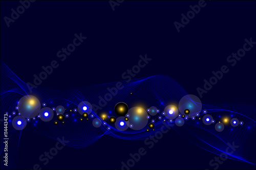 night background with bright balls