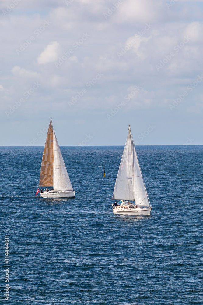 Fototapeta premium Sailing on the sea in summer