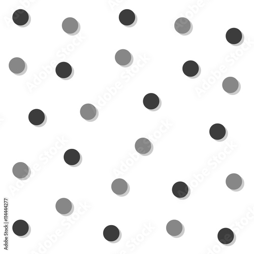 Gray Black Circle Abstract White Background Vector Illustration