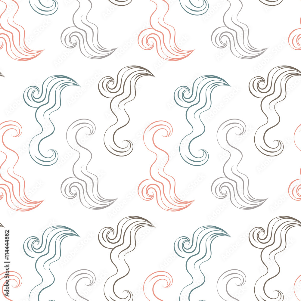 Fototapeta premium east sea curls pattern seamless