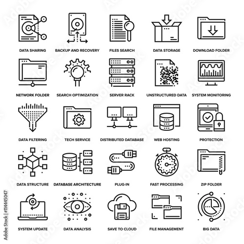 Data Management Icons