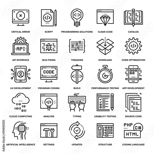 Program Coding Icons