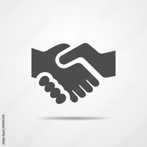 Icon of handshake - vector illustration.