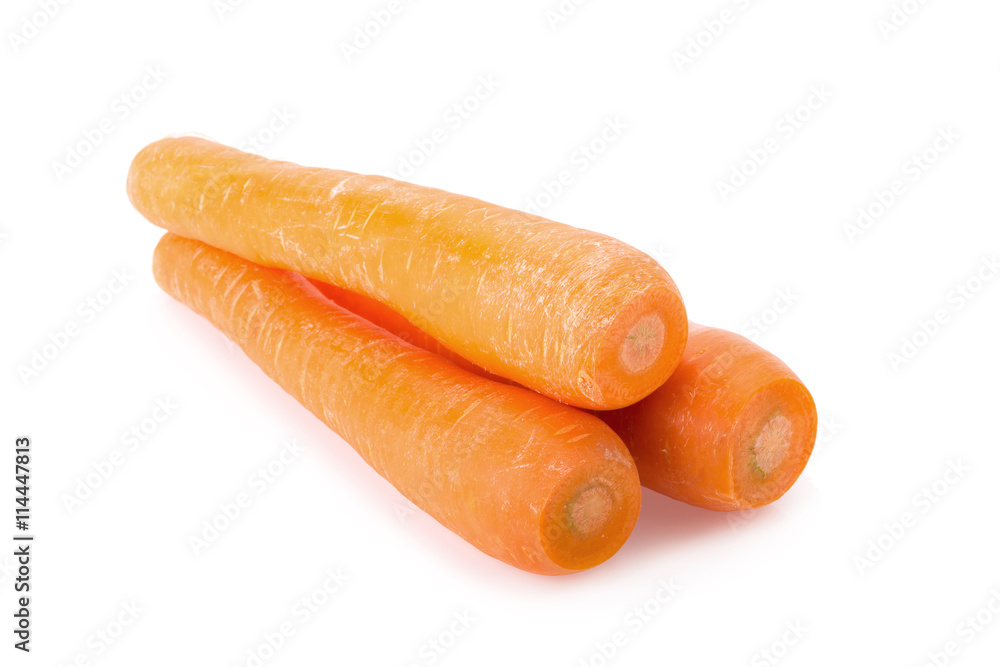 Fresh and sweet carrot isolated on white background Fresh and sweet carrot isolated on white background