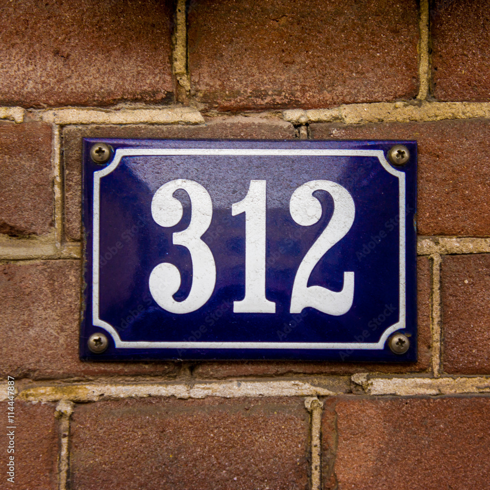 number 312 number 312