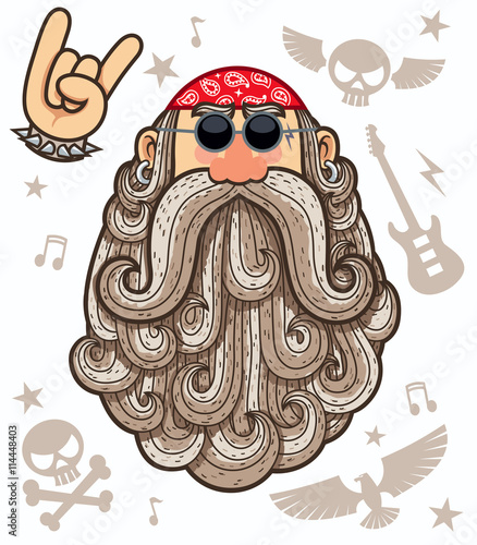 Rocker / Cartoon Illustration of rocker.