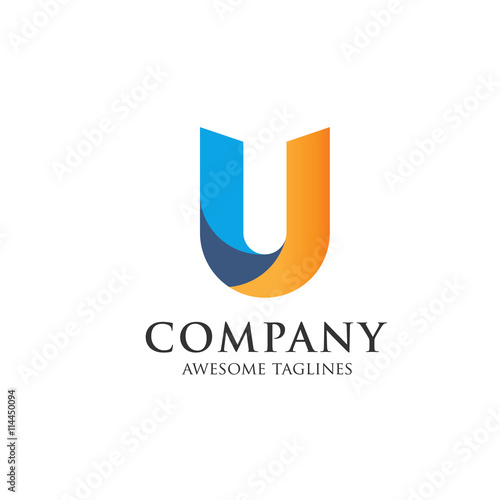 elegant letter U