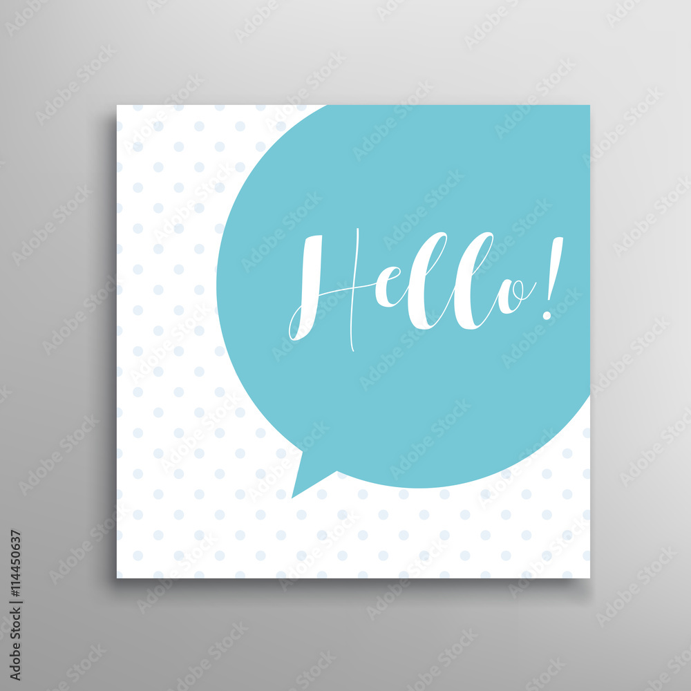 Obraz premium Hello phrase. Vector lettering