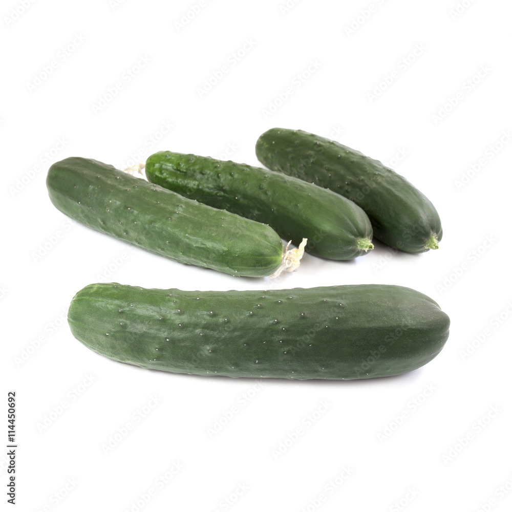 Cucumbers isolated on white background Cucumbers isolated on white background